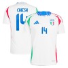 Camisola Itália Chiesa 14 Homen Equipamento 2ª Euro 2024